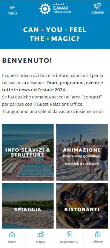 Benvenuti a Isamar Holiday Village: informazioni su servizi, animazione, spiaggia e ristoranti.